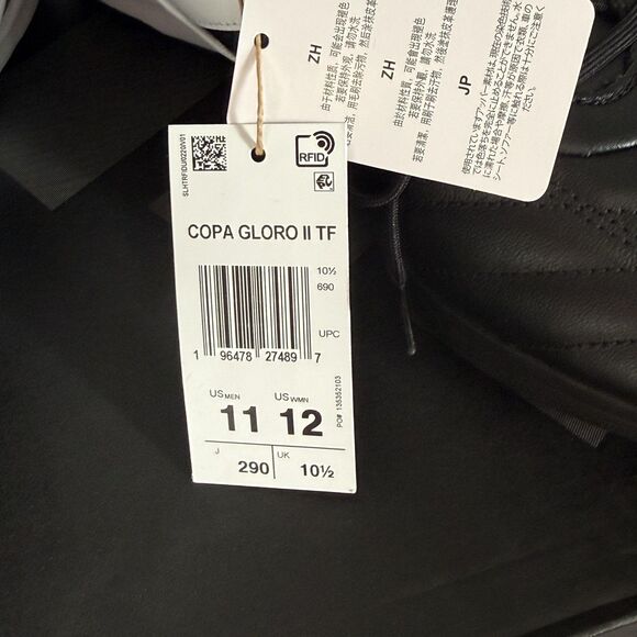 Adidas Copa Gloro II TF Soccer Shoes Mens Size 11 Black White Turf Cleats - Picture 11 of 12